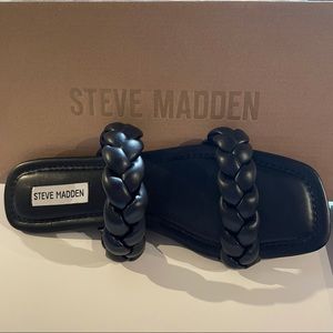 Steve Madden Danney Black Slide Sandals